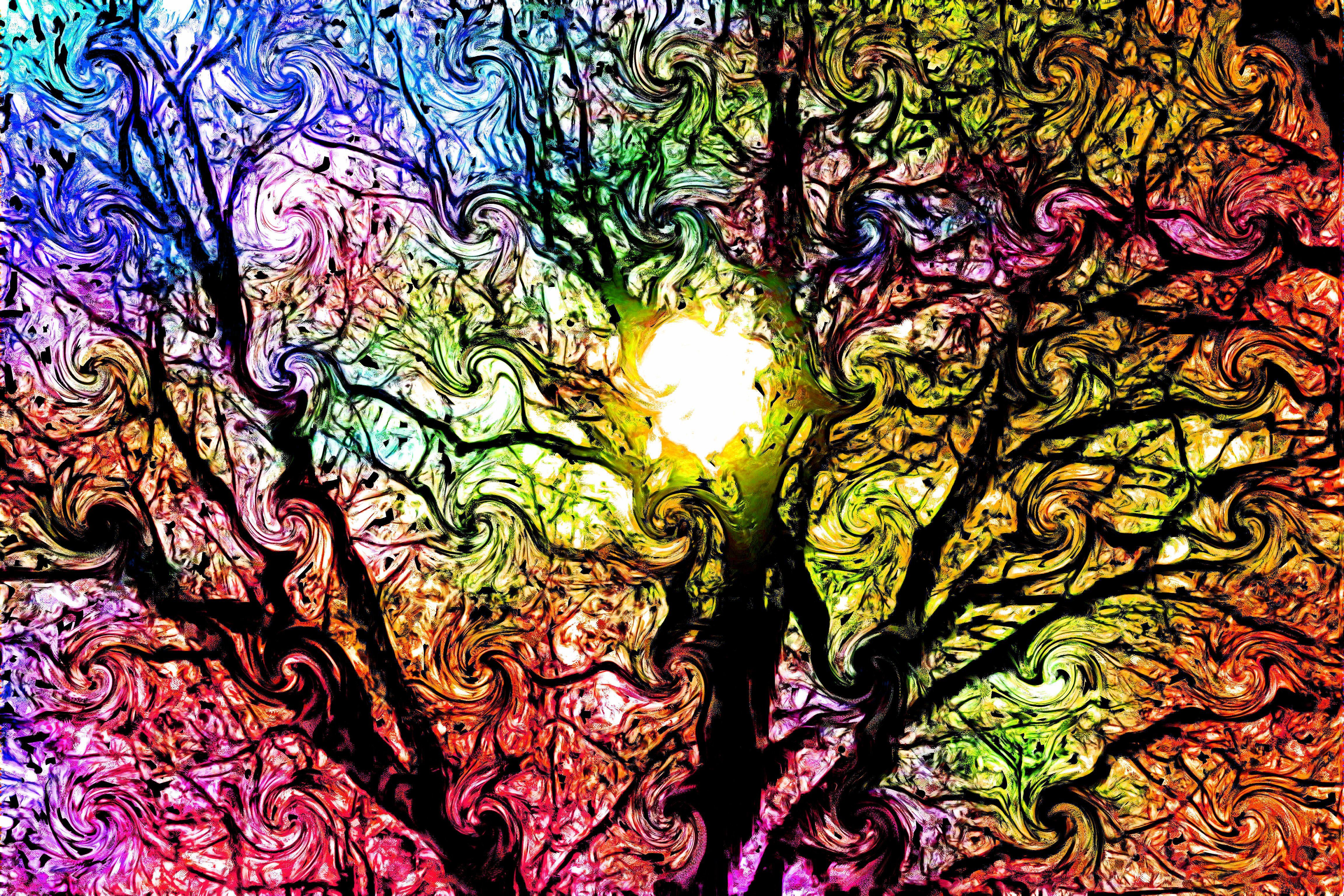 PSYCHEDELIC art artwork fantasy dream color neon detail teaser wallpaperx3072