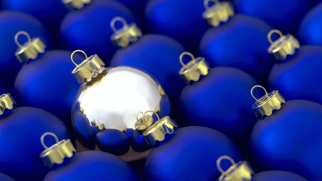 Blue silver Christmas ornaments wallpaperx1080