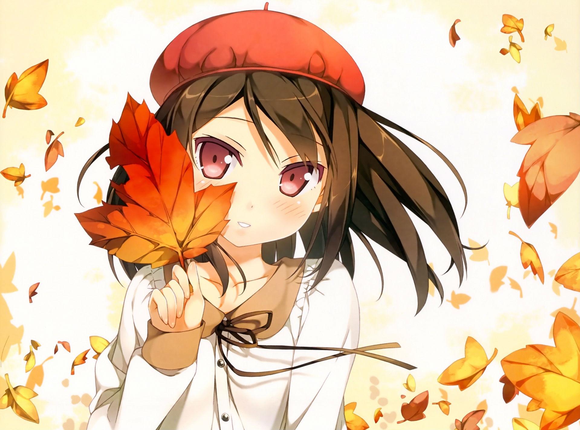 Cute Fall Anime Wallpaper