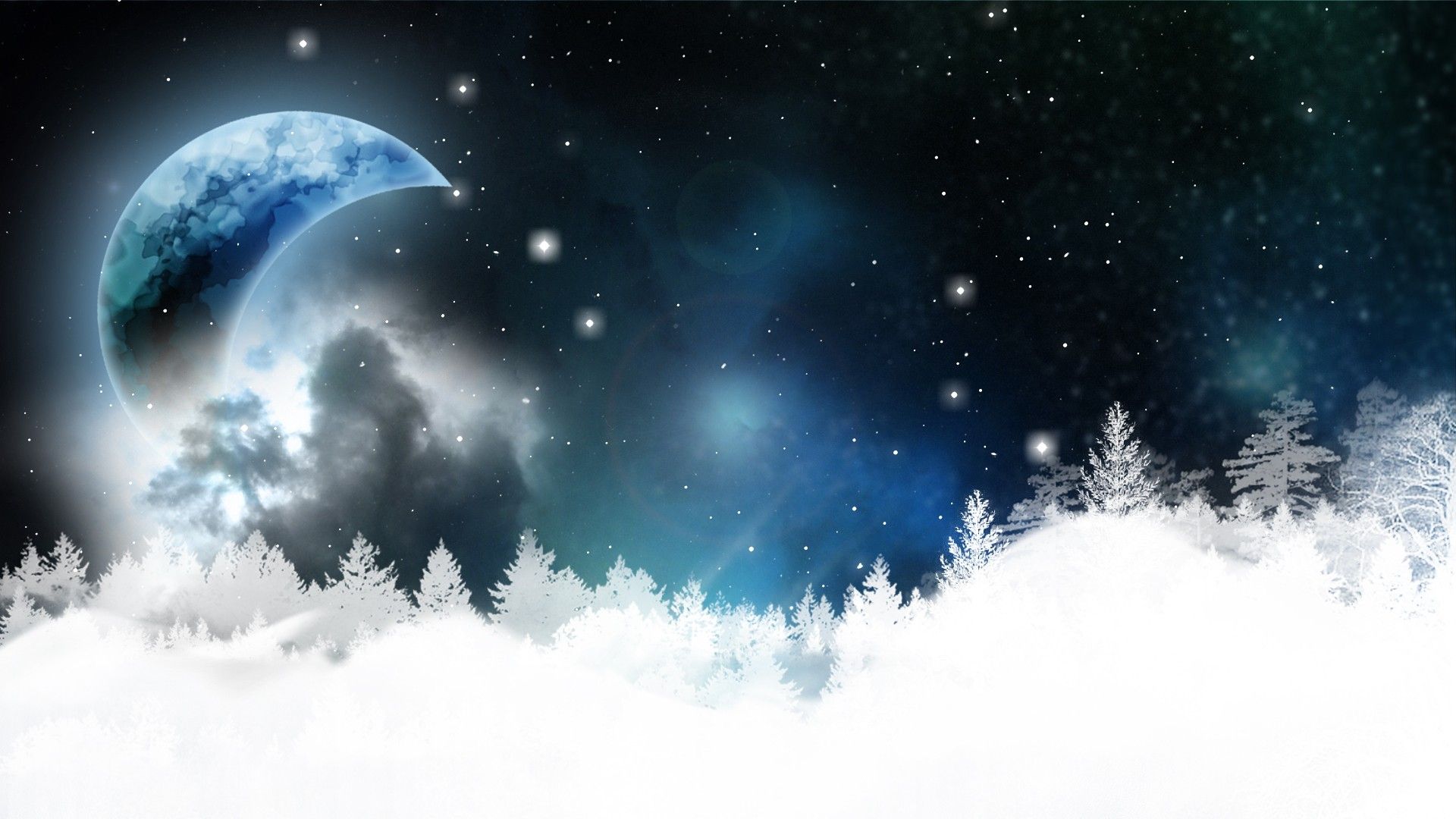 Magic Winter Moon Wallpapers - Wallpaper Cave