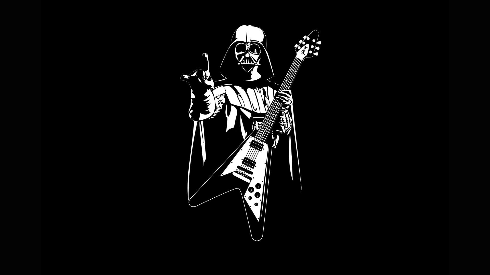 Darth Vader illustration Star Wars #guitar Heavy Metal #Pearls P # wallpaper #hdwallpaper #desktop. Darth vader wallpaper, Darth vader, Heavy metal