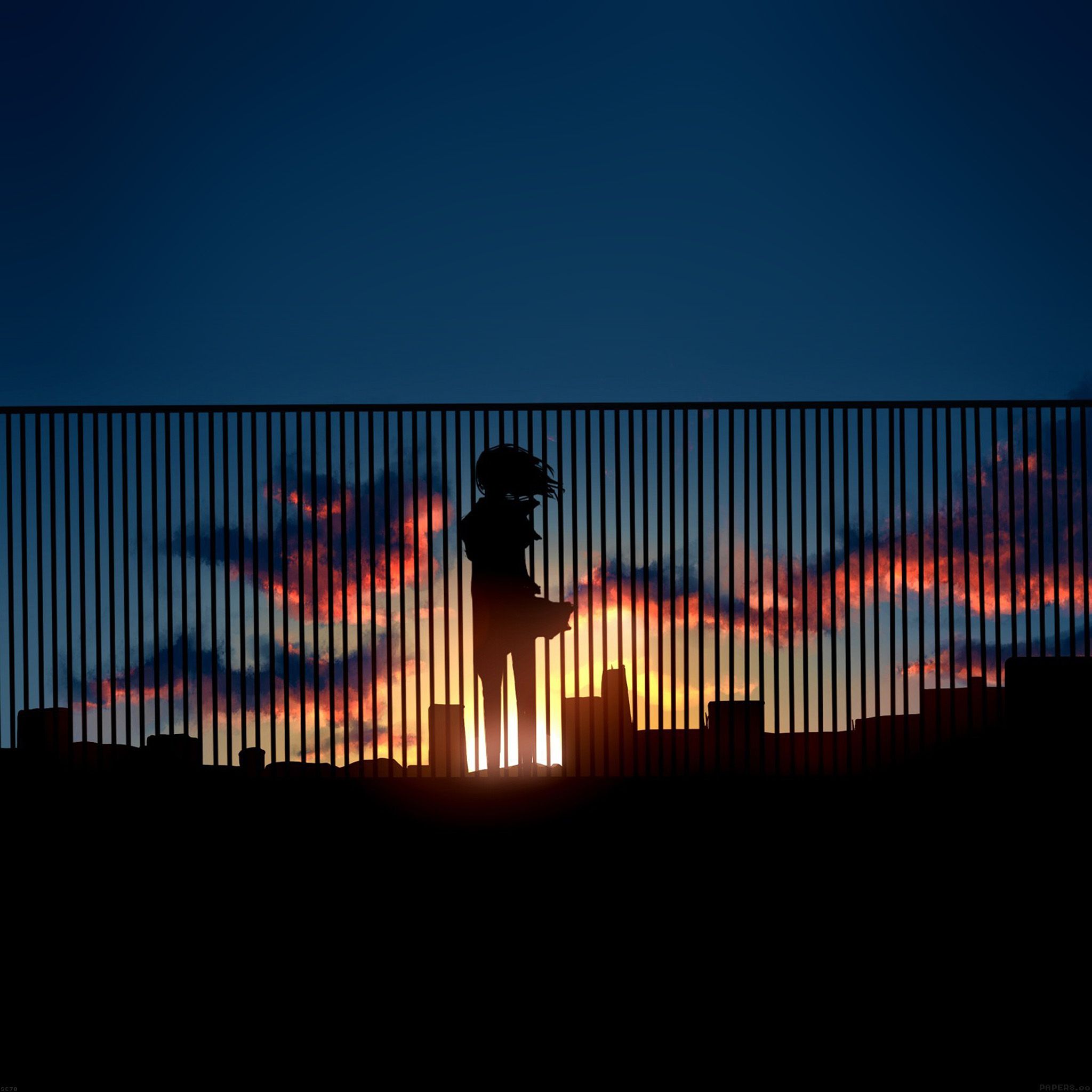 Android wallpaper. art sunset anime afternoon
