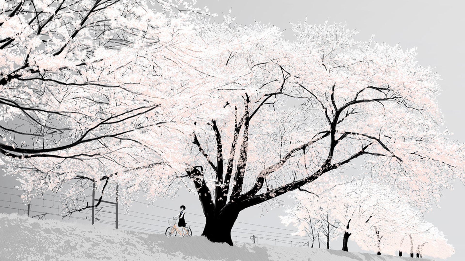 Discreet anime wallpaper. Anime scenery, Artistic wallpaper, Winter image