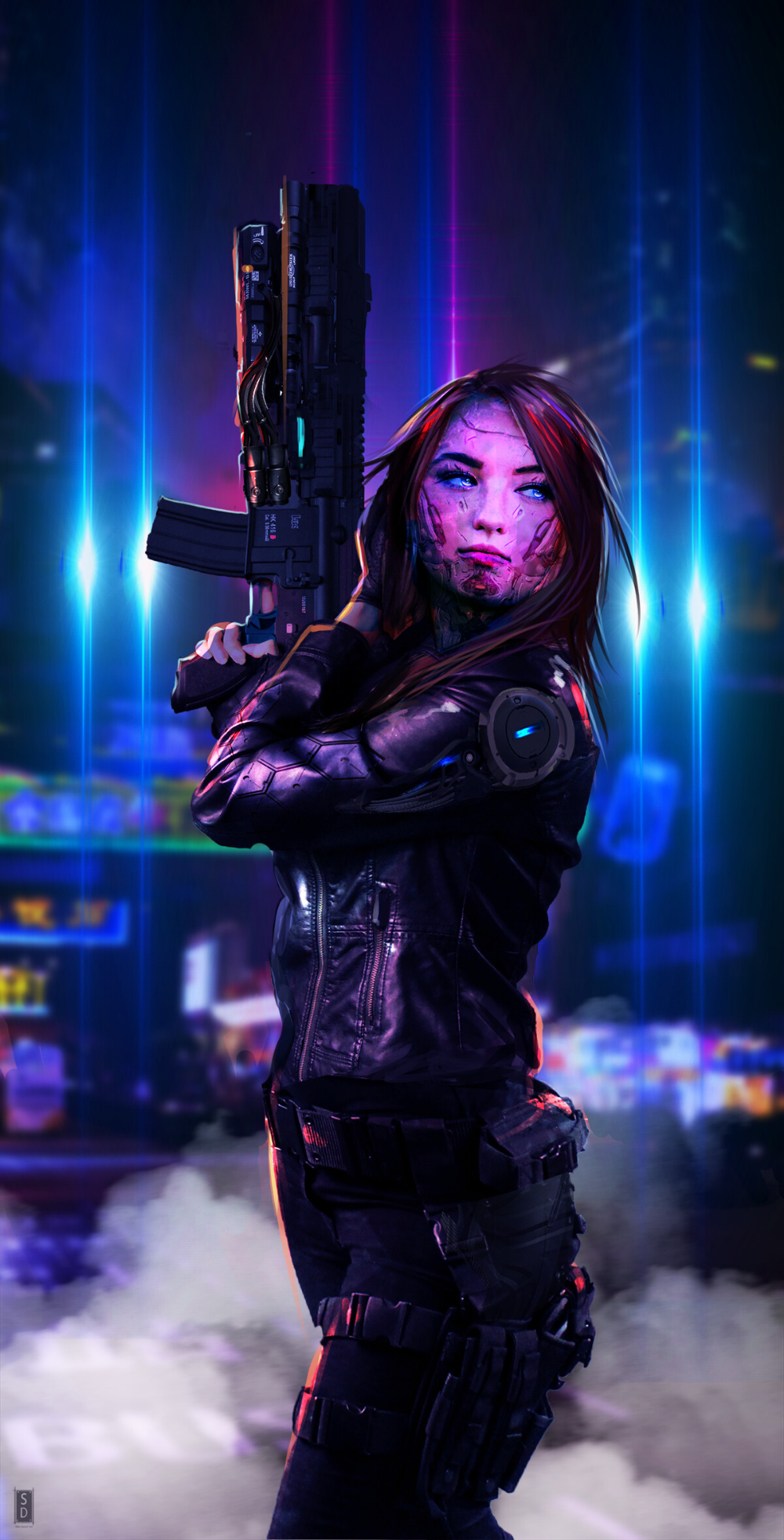 Enforcer, Shai Daniel. Cyberpunk art, Cyberpunk aesthetic, Cyberpunk character