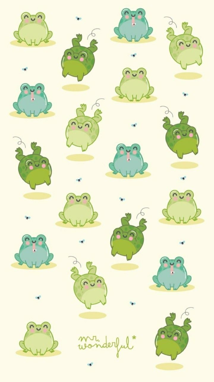 *WALLPAPERS*. Frog wallpaper, Cute frogs, Kawaii wallpaper