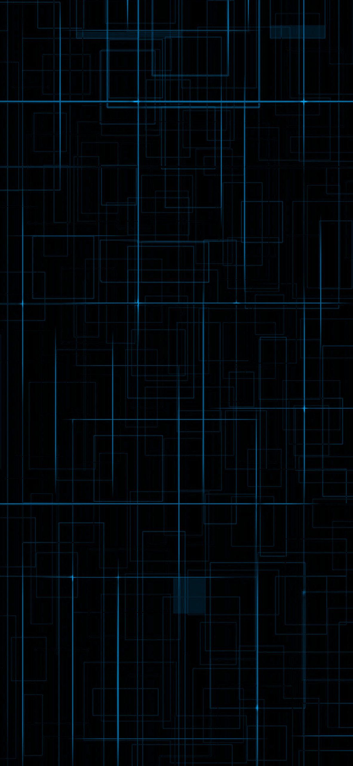 Cool Phone Wallpaper for Smartphones Black Shark 3 Pro Dark Background and Blue Geometric Lights Wallpaper. Wallpaper Download. High Resolution Wallpaper