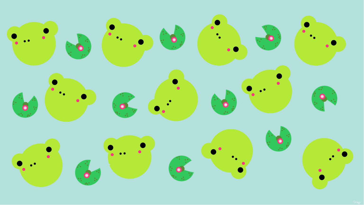 Simple Frogs Lilypads [1920 x 1080]. Frog wallpaper, Wallpaper iphone cute, Frog