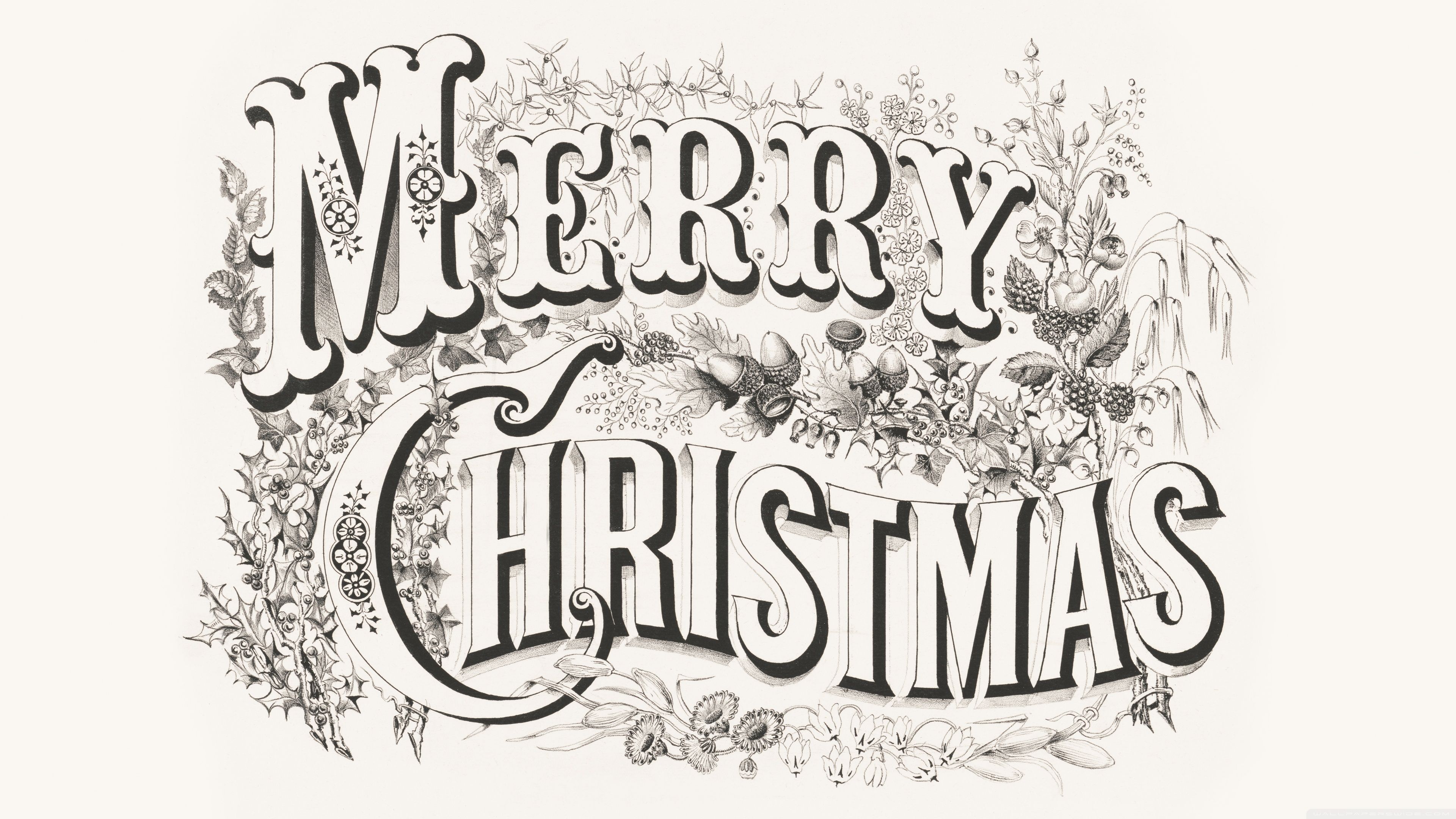Vintage Marry Christmas Ultra HD Desktop Background Wallpaper for 4K UHD TV, Widescreen & UltraWide Desktop & Laptop