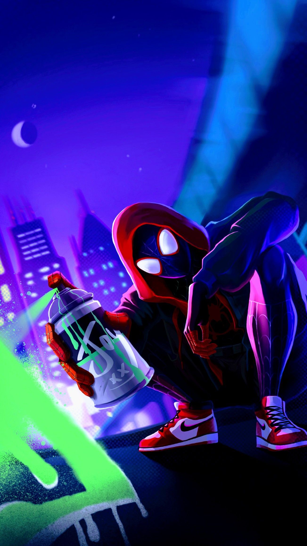 Miles Morales Spider Man, Into The Spider Verse. Marvel Superhero Posters, Marvel Background, Superhero Wallpaper