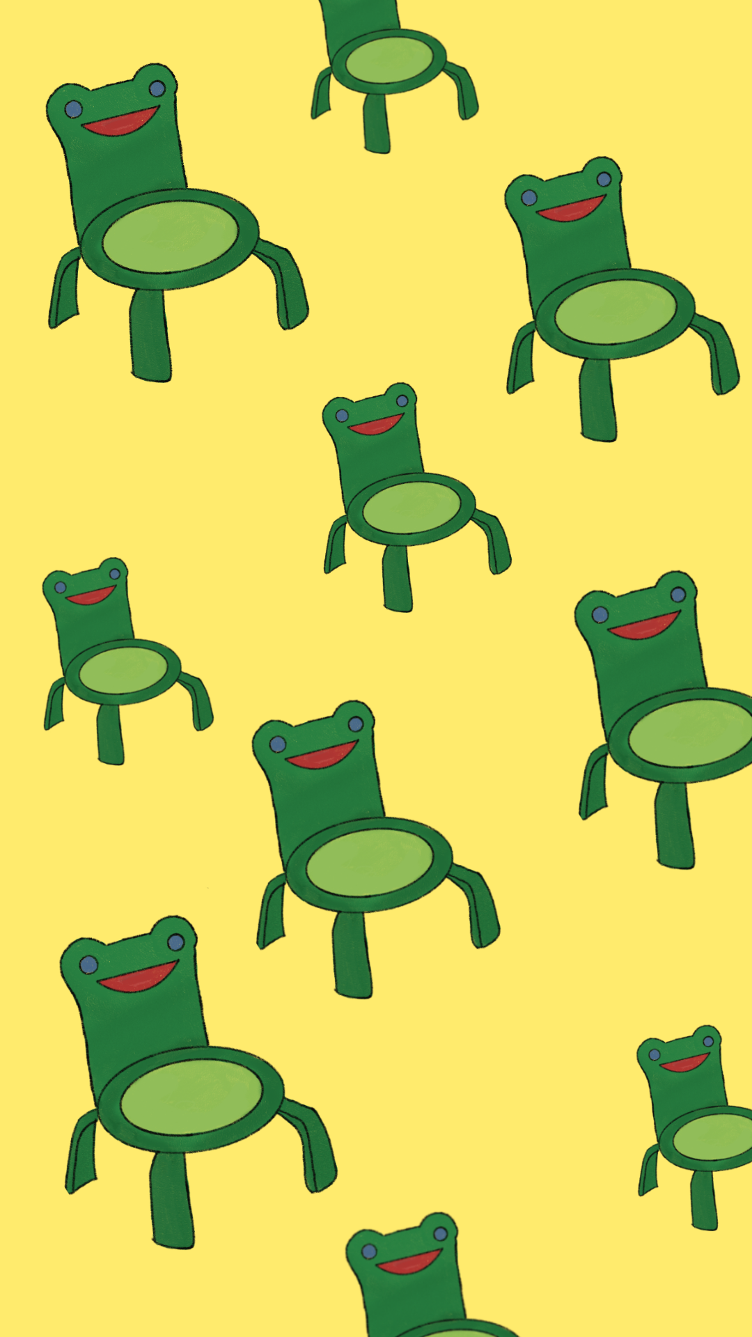 Froggy chair wallpaper. Frog wallpaper, Animal crossing, Animal crossing 3Ds