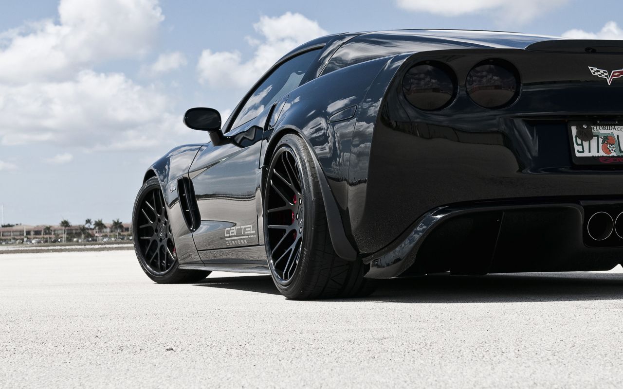 Corvette Stingray, Black, Car, Chevrolet Corvette C Z06 Wallpaper & Background Download