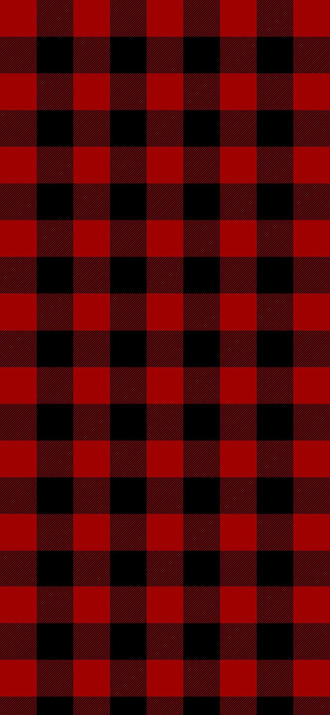 Red And Black Plaid Christmas Wallpaper