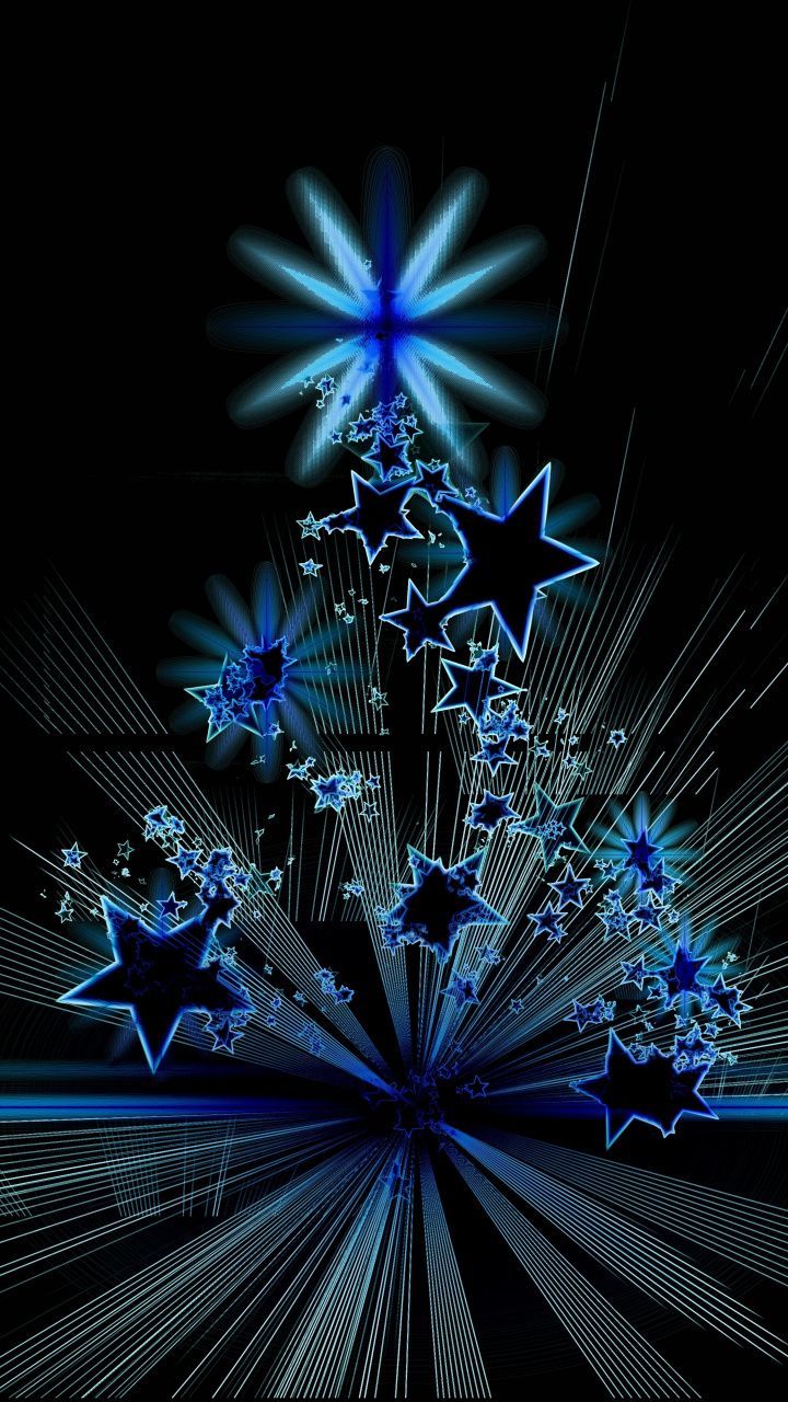 Christmas tree, stars, abstract, digital art, 720x1280 wallpaper. Wallpaper iphone christmas, Wallpaper, Christmas wallpaper
