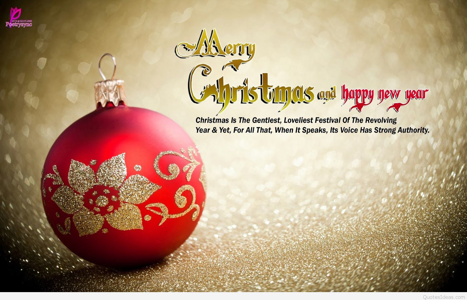 Beautiful Merry Christmas wallpaper with quotes