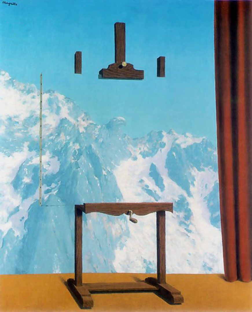 Call Of The Peaks surrealist rene magritte art wallpaper