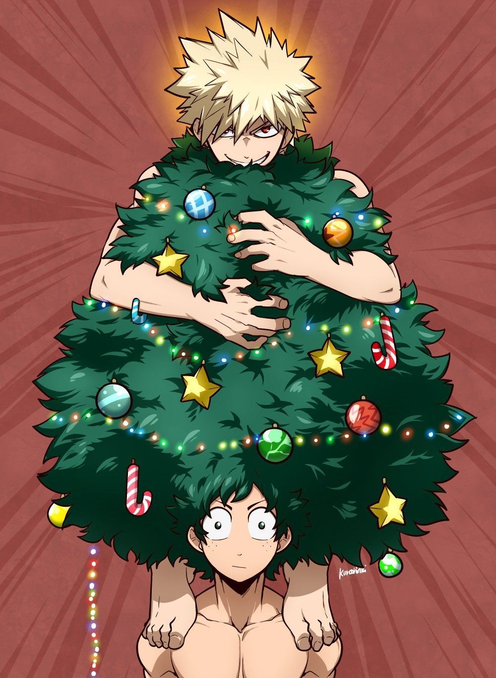 My Hero Academia Aesthetic Christmas Wallpapers - Wallpaper Cave