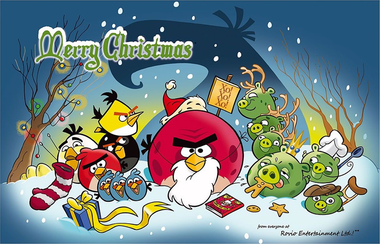 Angry Birds Merry Christmas Wallpaper Birds Wallpaper