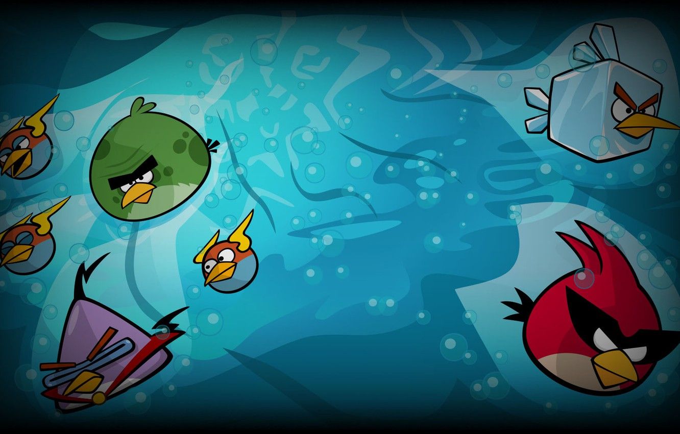 Wallpaper water, birds, Angry Birds, Angry Birds Space image for desktop, section игры