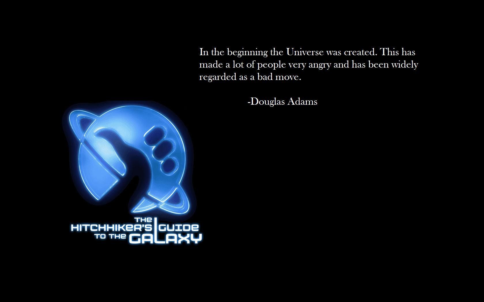 Douglas Adams The Hitchhikers Guide To The Galaxy wallpaperx1050