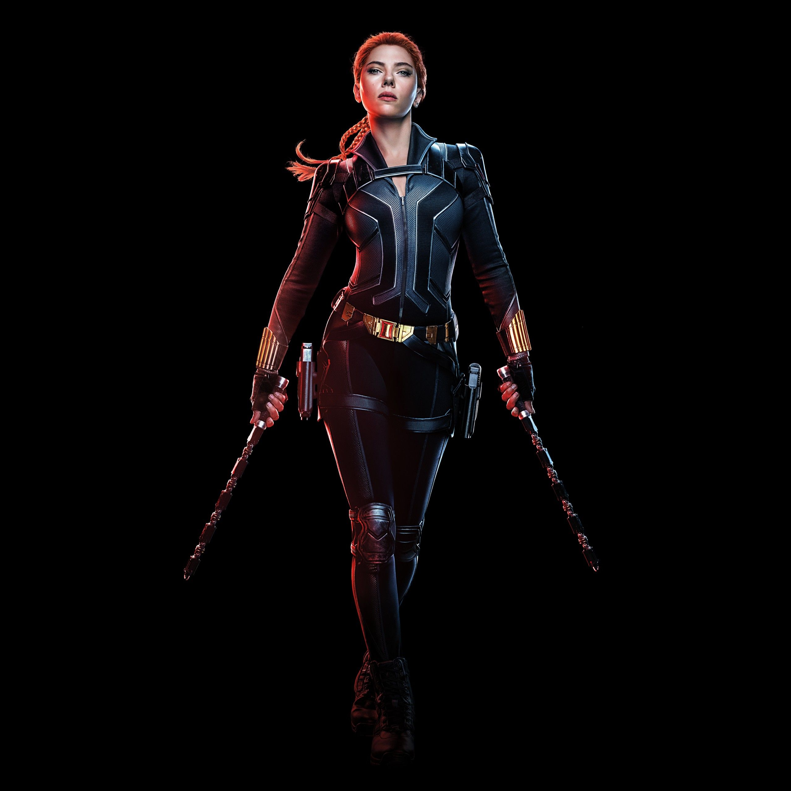 Black Widow 4K Wallpaper, Scarlett Johansson, Black Background, 2020 Movies, 5K, 8K, Black Dark