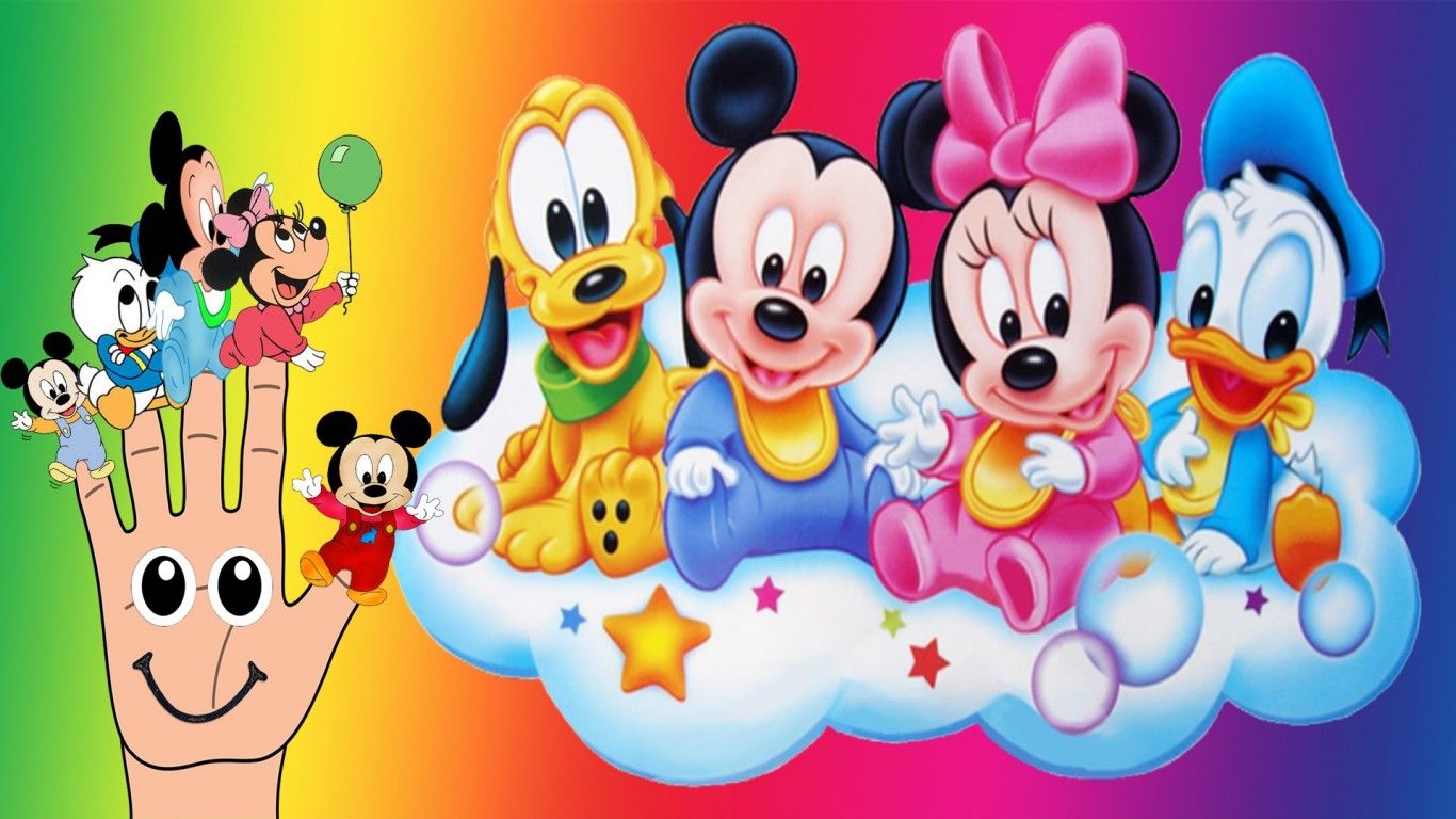 Adorable Baby, Mickey Mouse, Pluto, Minnie Donald Duck Desktop Wallpaper HD, Wallpaper13.com