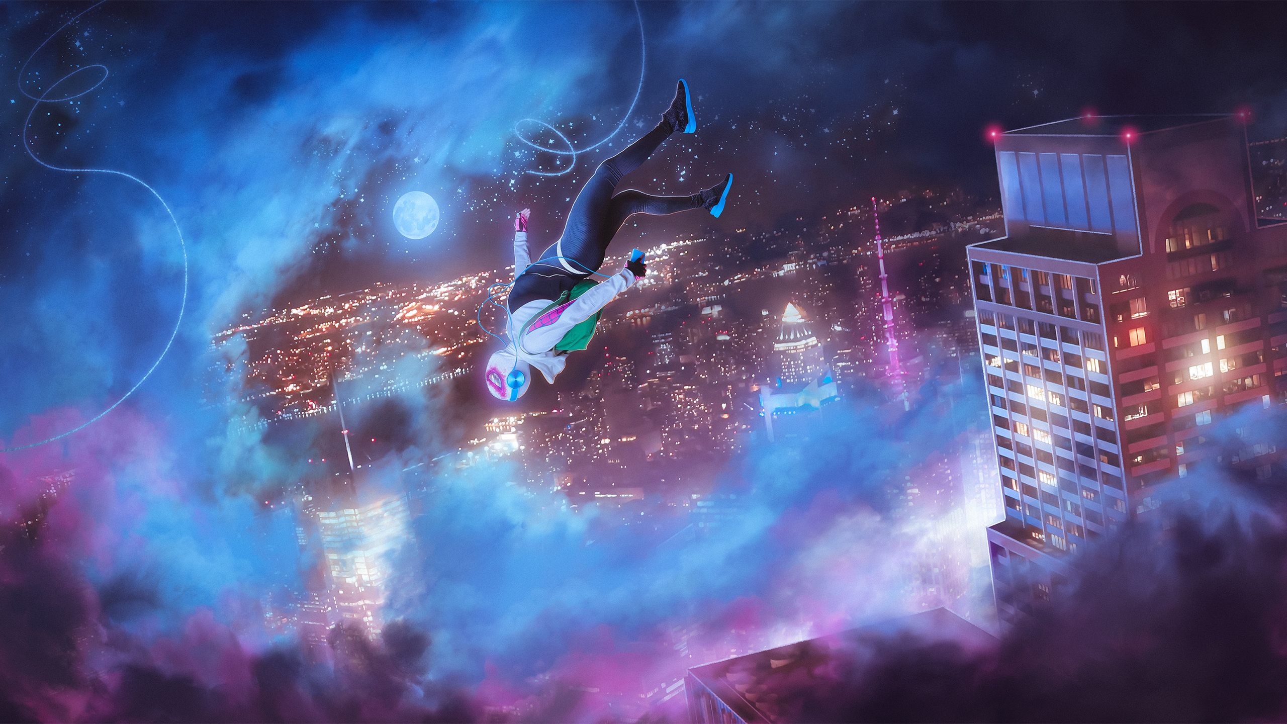 Spider Gwen Into The Spider Verse 1440P Resolution HD 4k Wallpaper, Image, Background, Photo and Picture