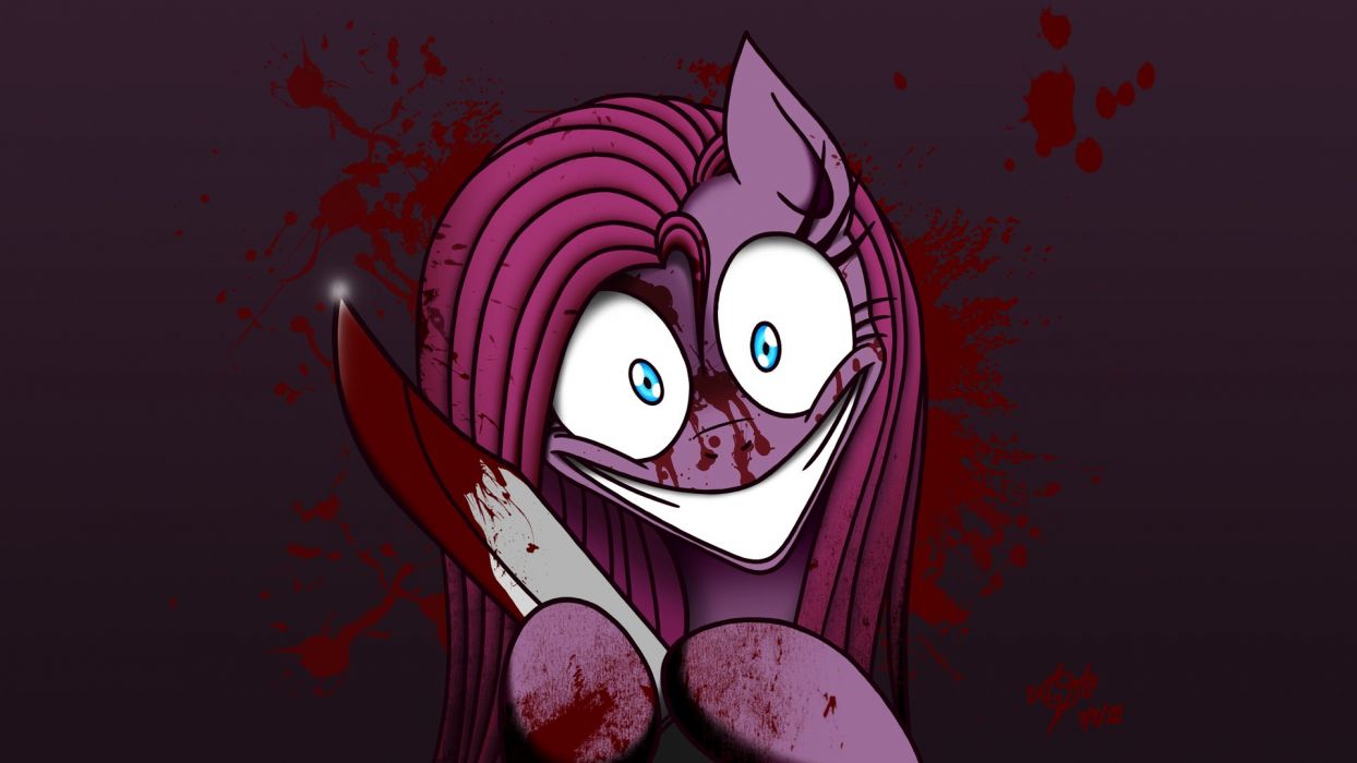 Horror dark blood little pony wallpaperx1080