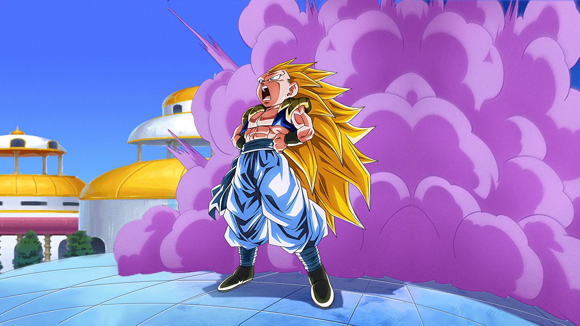 I made a PC wallpapers for my favorite fusion, Gotenks! 