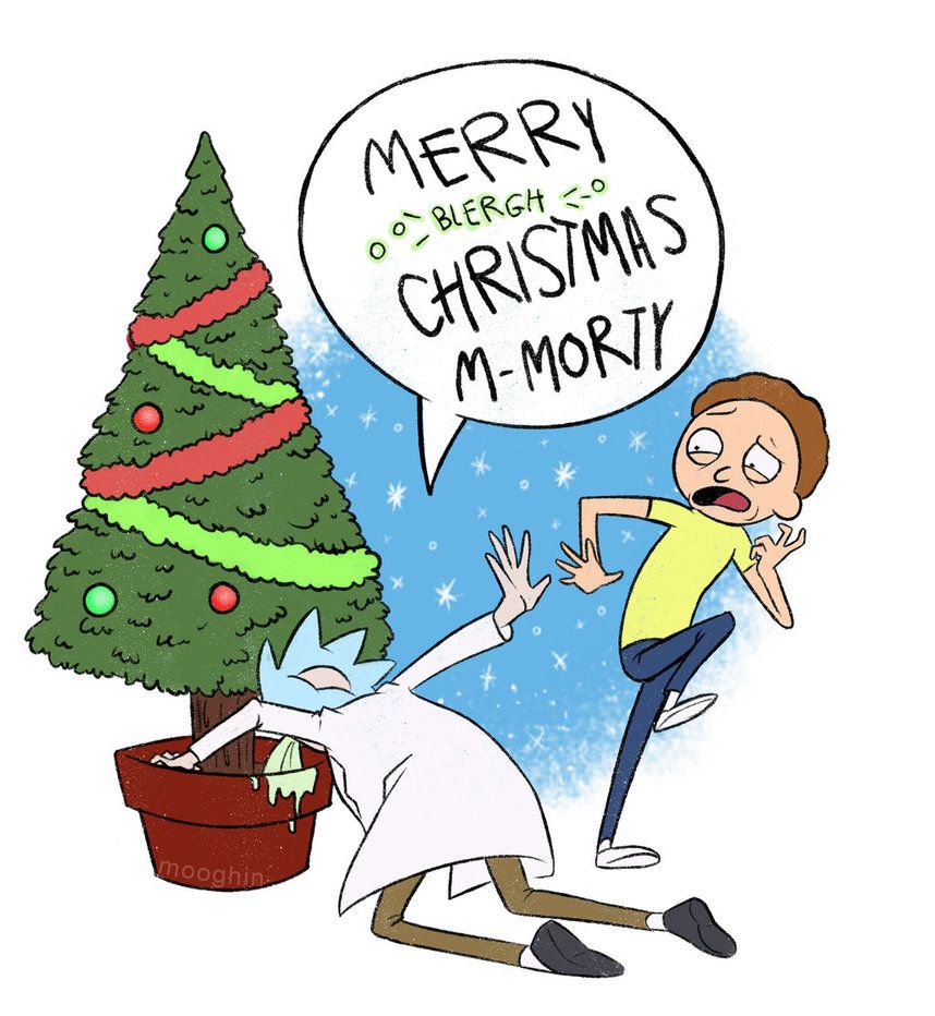 Rick And Morty Xmas Wallpaper