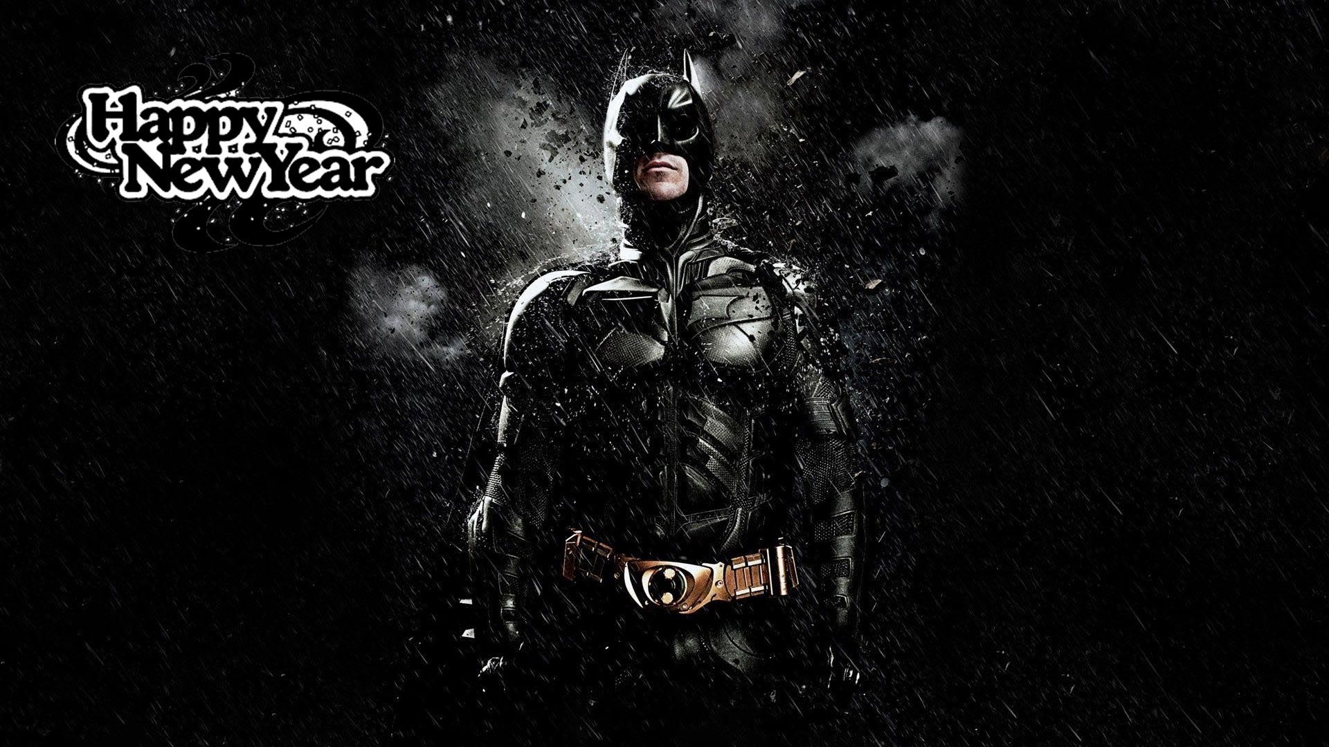 Happy New Year Wishes Super Hero Batman Kids HD Wallpaper