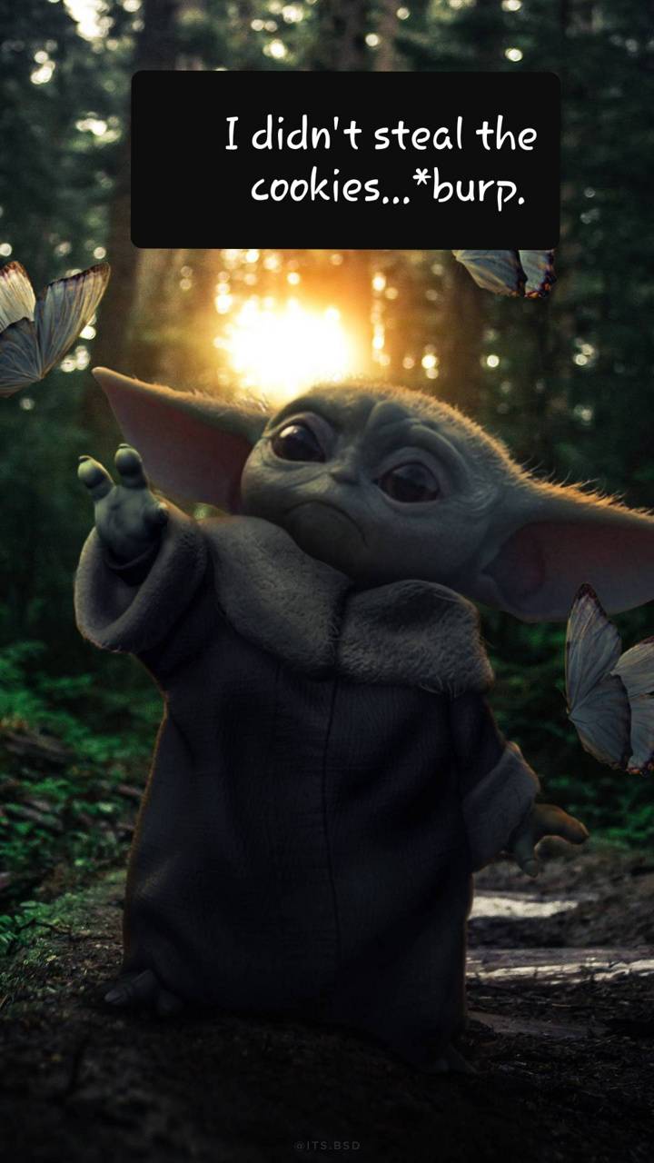 Baby Yoda Funny wallpaper