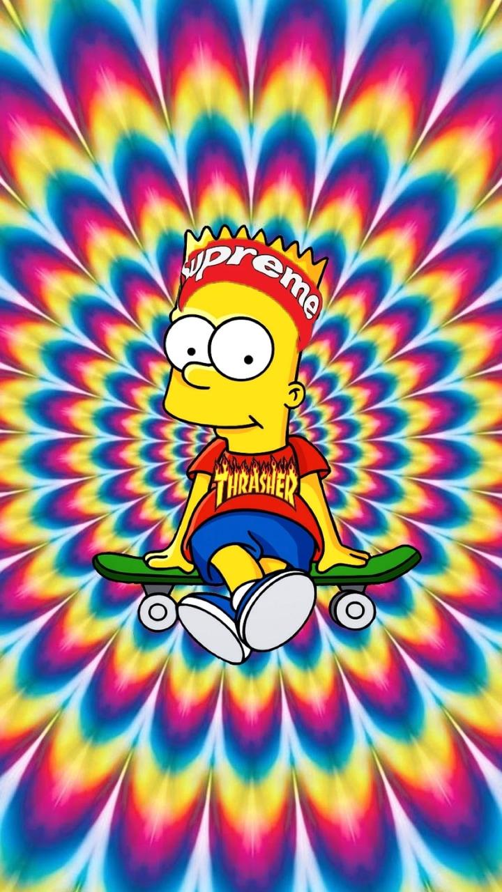 Trippy Simpsons Wallpaper Bart