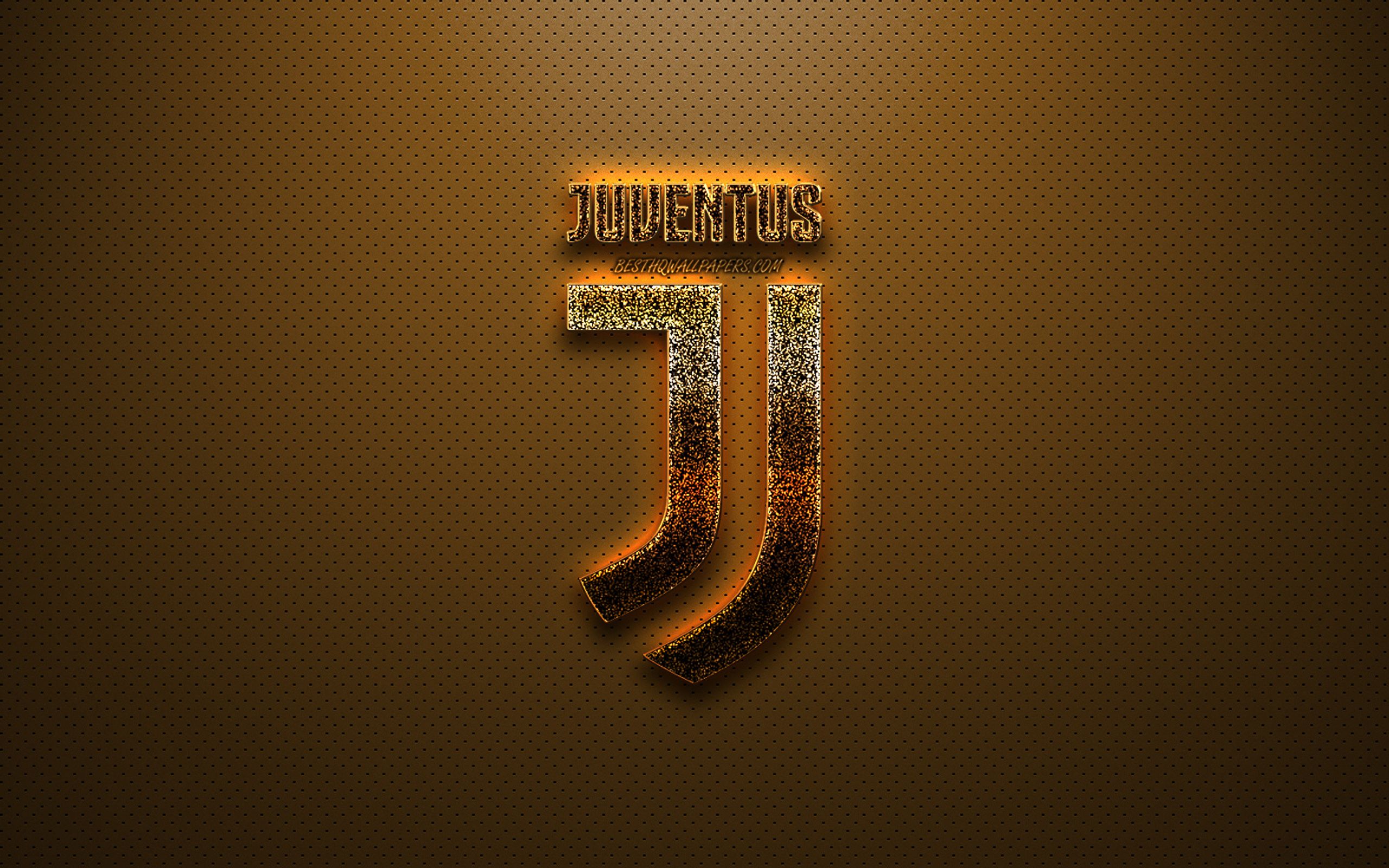 Download wallpaper Juventus FC, Italian football club, Turin, Italy, Juventus gold glitter logo, emblem, Serie A, Juventus logo, golden background for desktop with resolution 2560x1600. High Quality HD picture wallpaper