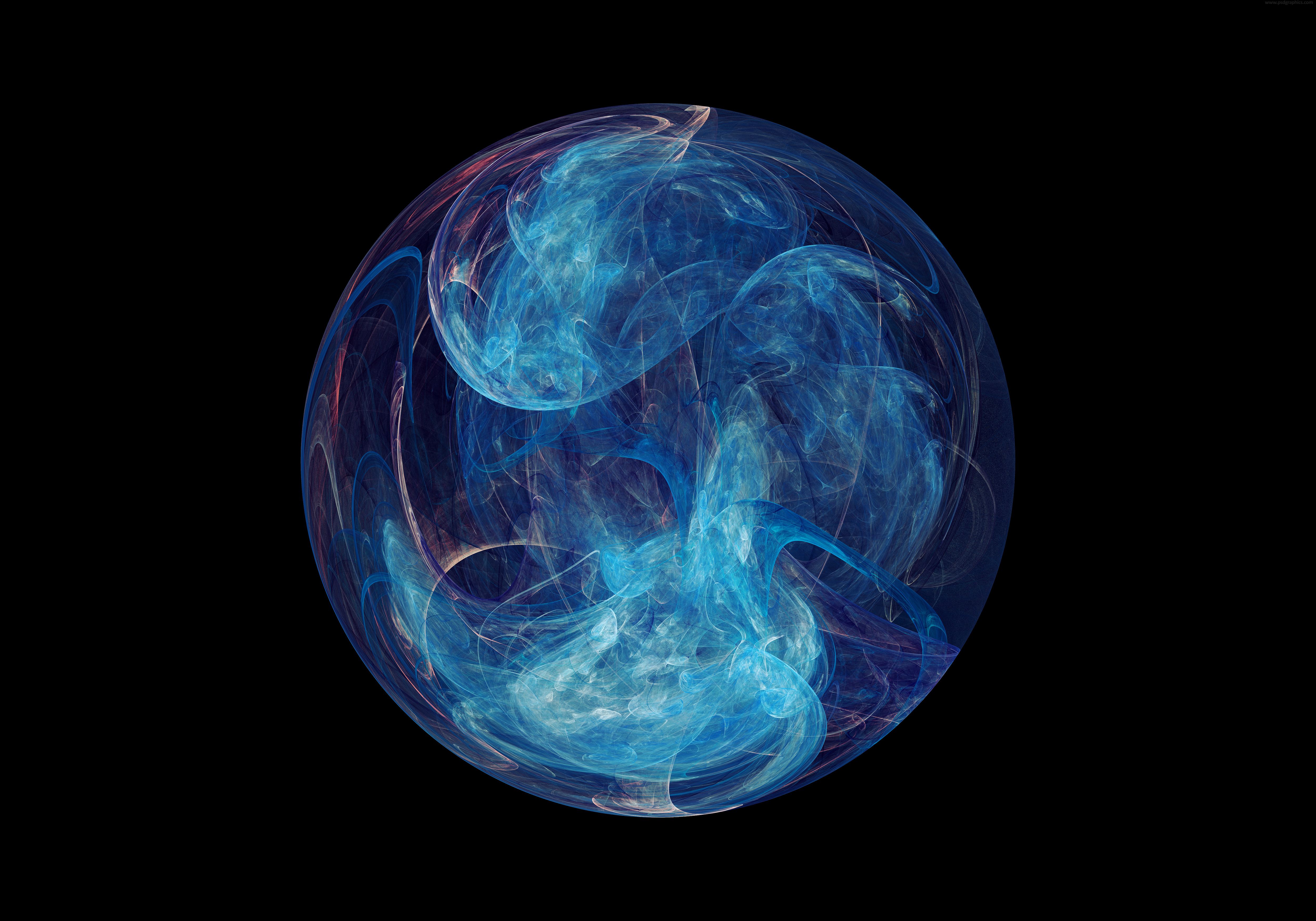 Abstract energy sphere background