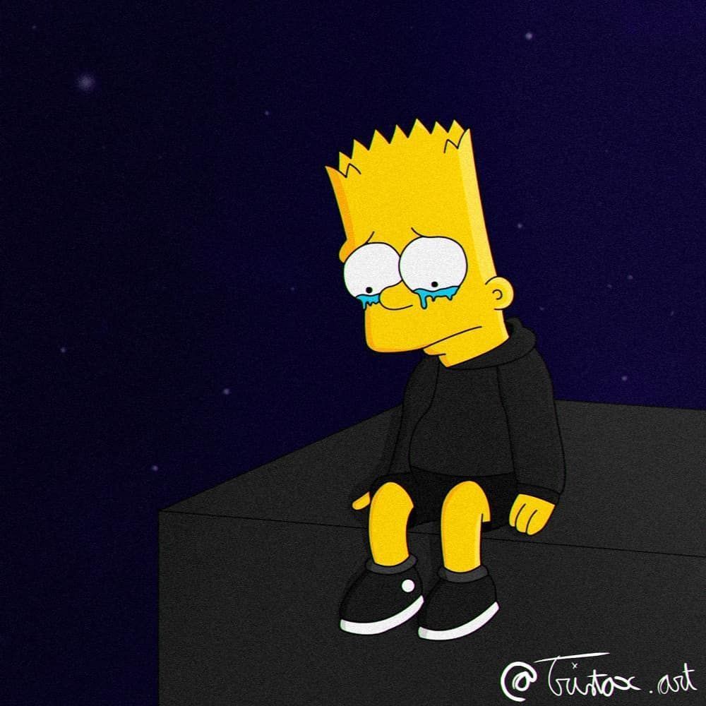 Sad Boy Bart Simpson Wallpaper