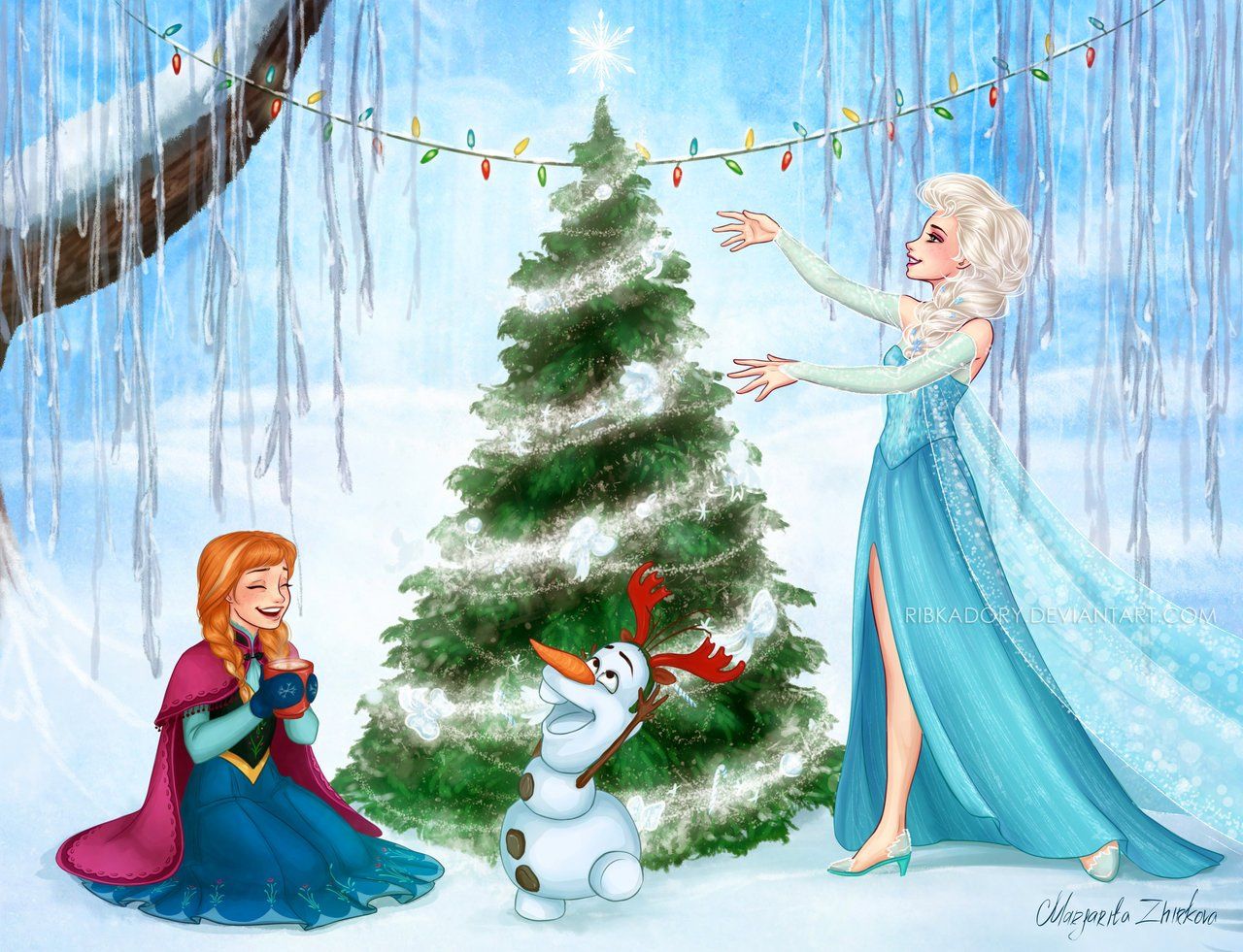 Free download Christmas in Arendelle Frozen Fan Art 36325624 [1280x981] for your Desktop, Mobile & Tablet. Explore Olaf Christmas Wallpaper. Disney Frozen Wallpaper, Frozen Wallpaper, Elsa Wallpaper
