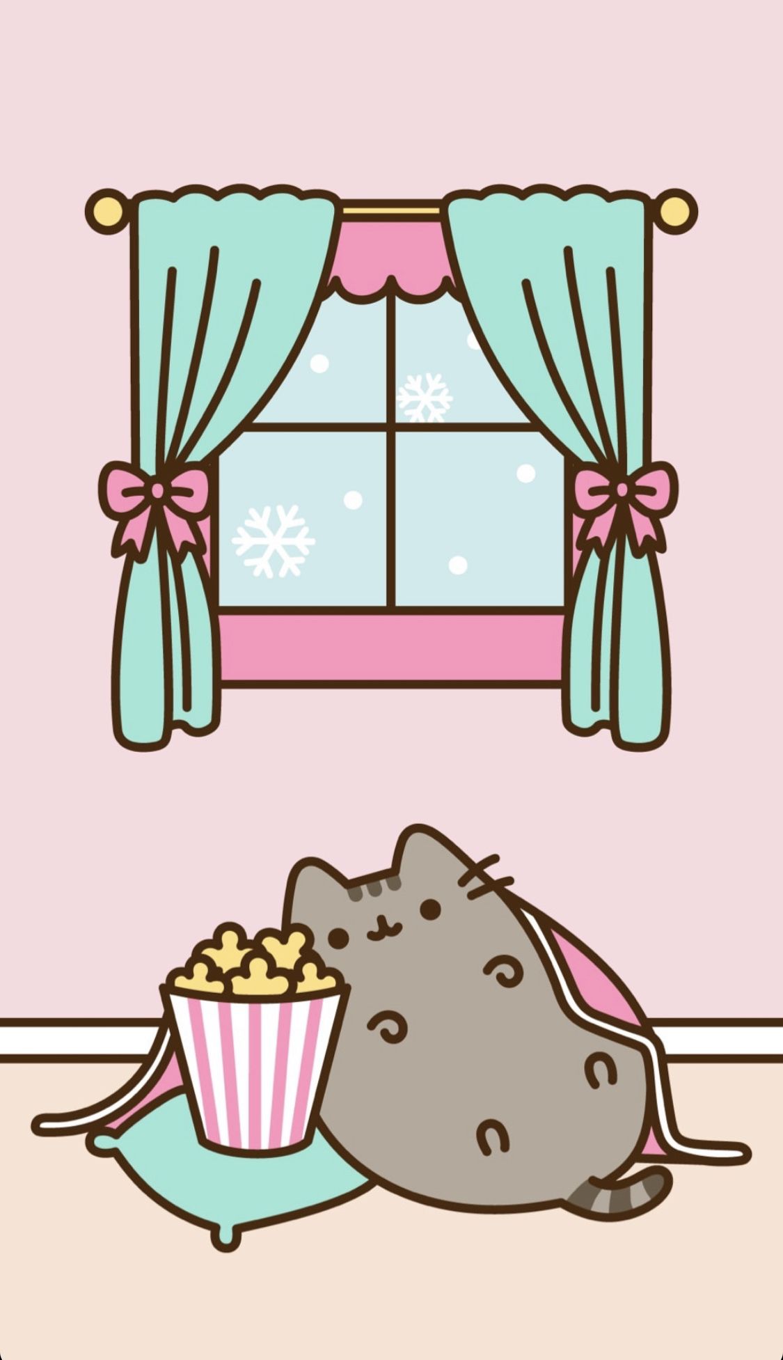 pusheen winter wallpaper!!. Pusheen cute, Pusheen cat, Cute wallpaper
