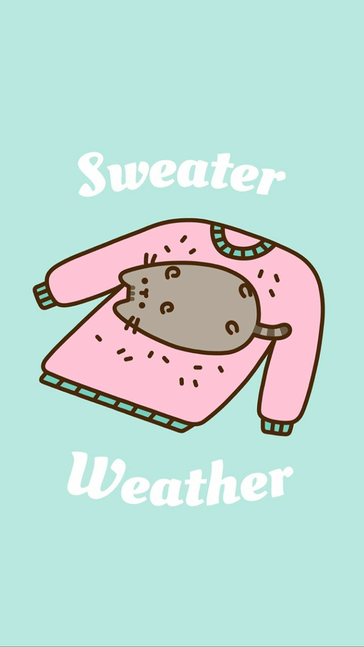 Wallpaper Pusheen Winter