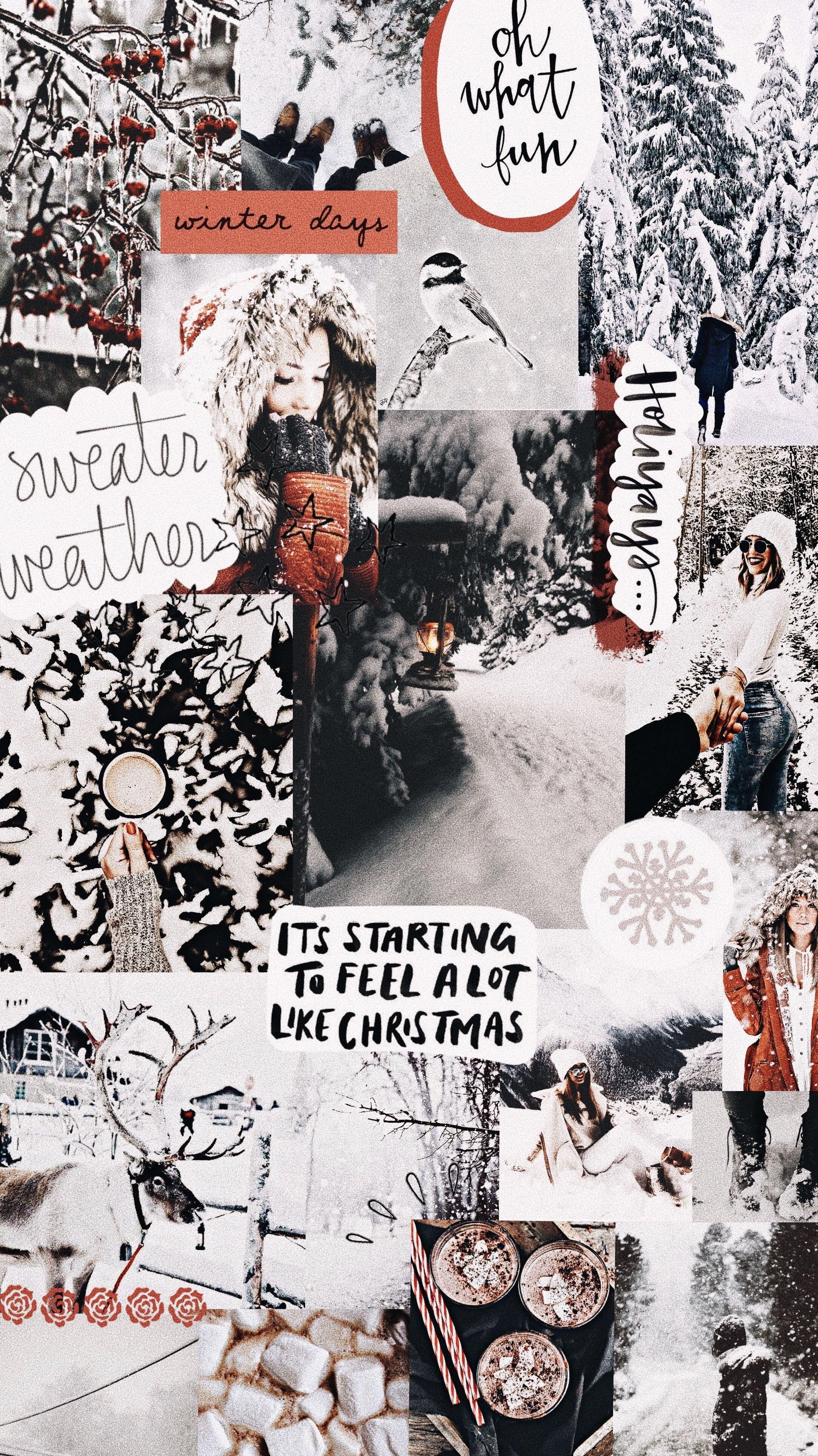 VSCO Christmas Wallpaper - Wallpaper Cave collage christmas wallpaper aesthetic vsco winter cu