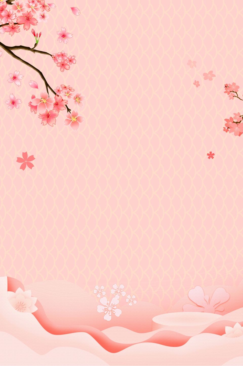 Flying Peach Season Background, Peach Blossom, Peach Blossom Festival, Spring Background Image for Free Download