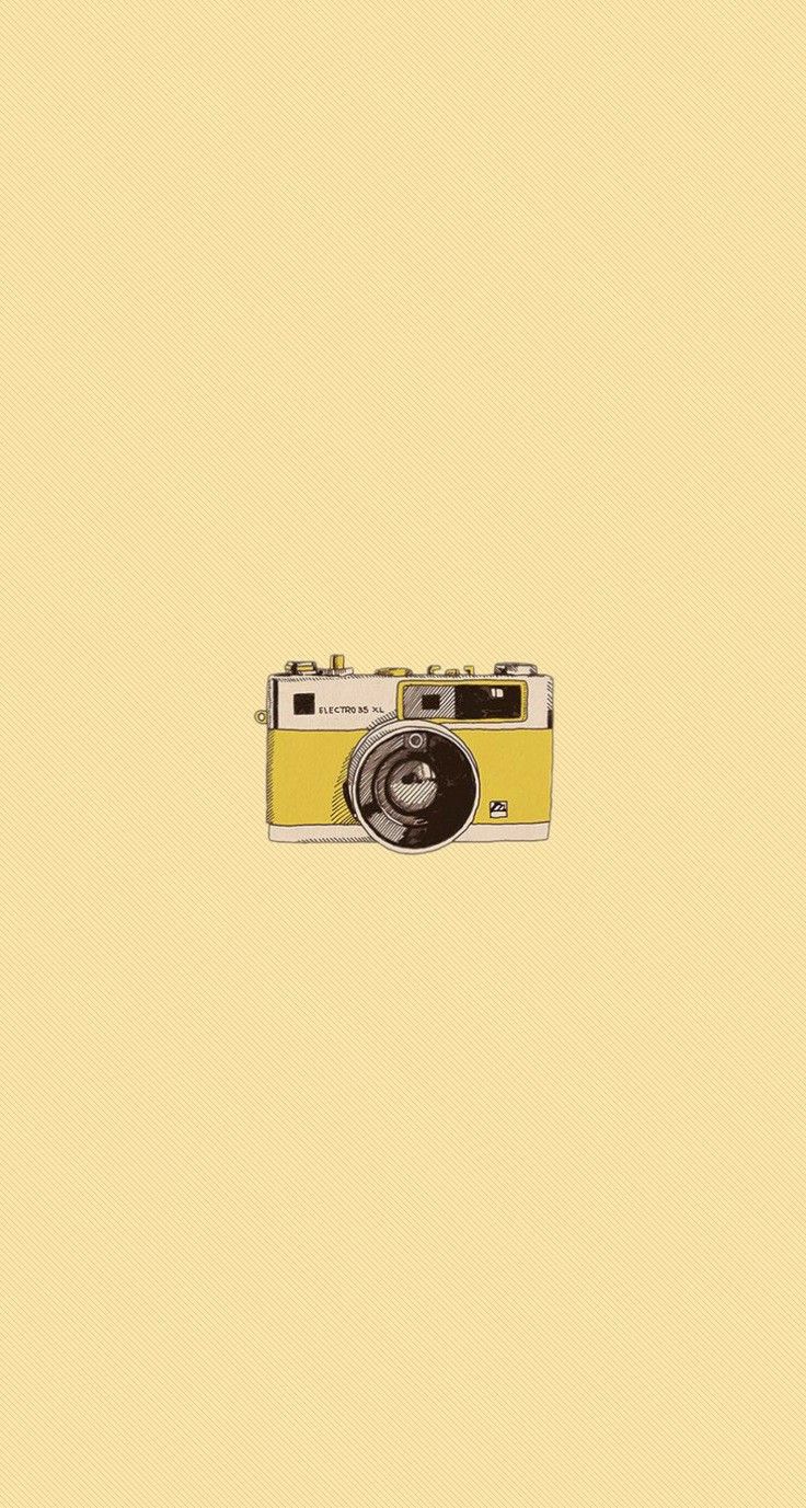 Yellow camera wallpaper. Camera wallpaper, Wallpaper, Aesthetic wallpaper