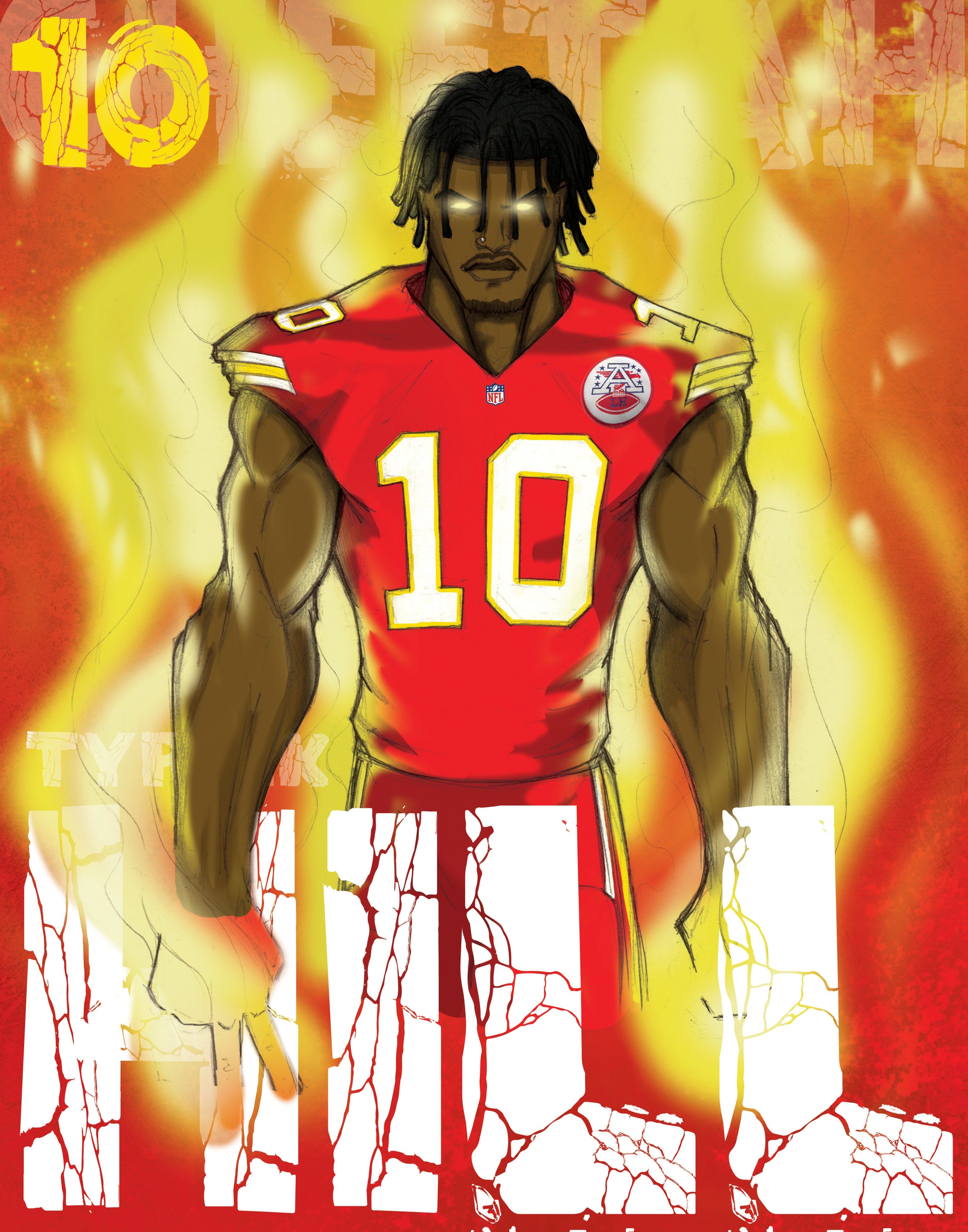 KC Comic Artist Teacher Checking In Again. Here's A Tyreek Hill Poster I Made