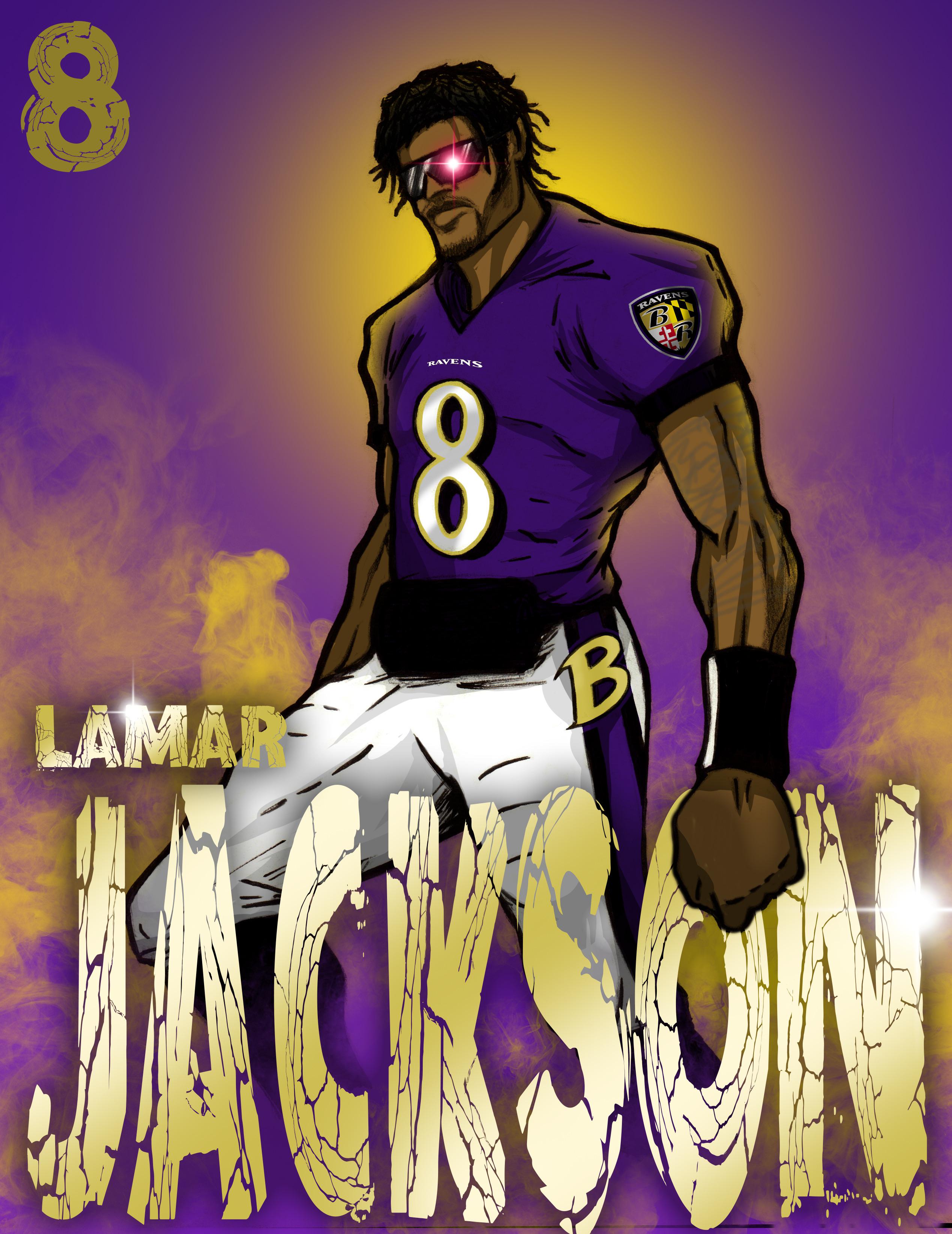 KC Based Comic Book Artist Teacher Here. I Made This Poster Of Lamar Jackson. What Do You Guys Think?