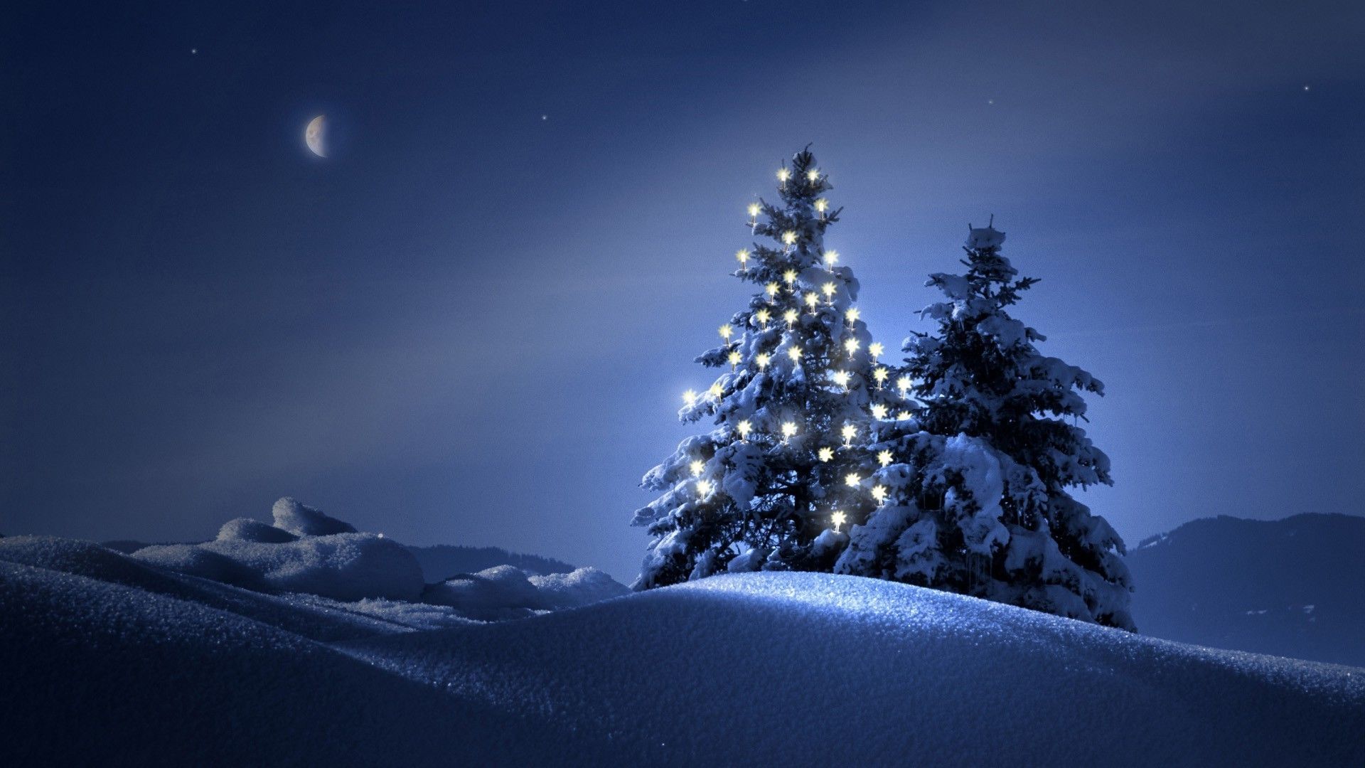 Snow Winter Christmas Desktop Background