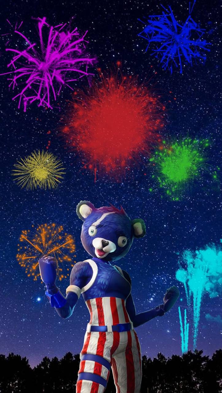 Firework Bear wallpaper