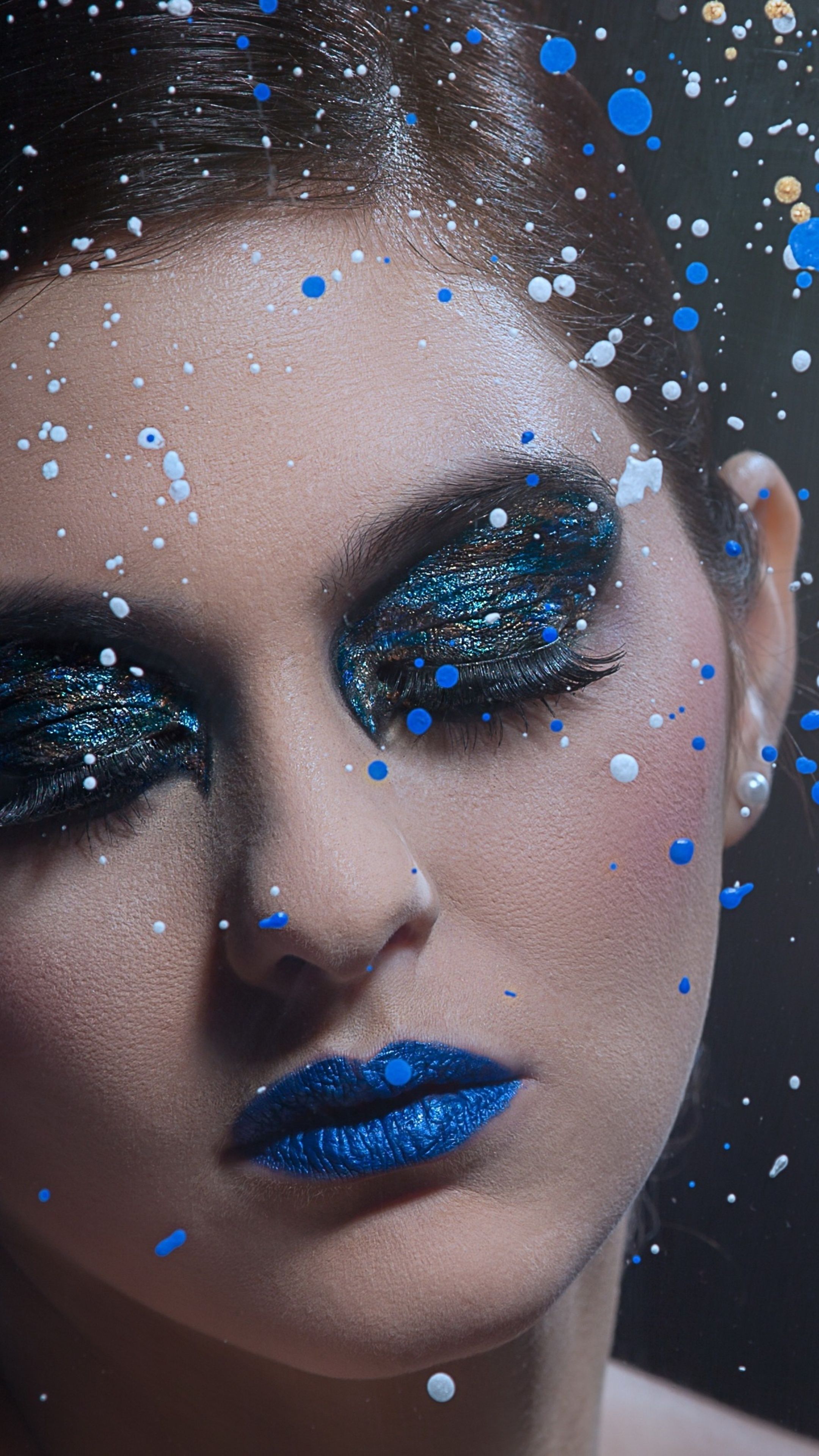 Paints Drops On Girl Face Sony Xperia X, XZ, Z5 Premium HD 4k Wallpaper, Image, Background, Photo and Picture