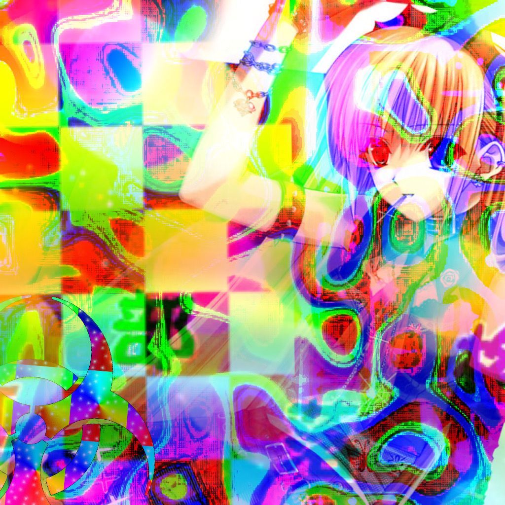 weirdcore. Rainbow, Glitch, Anime