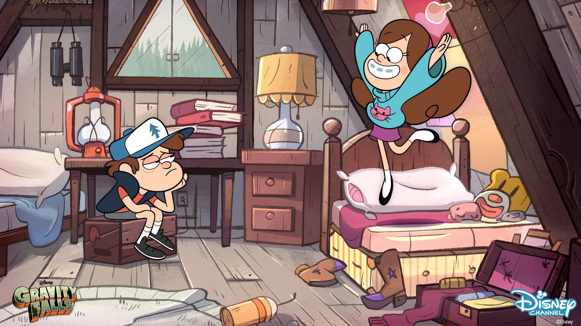 Gravity Falls Mabel and Dipper Zoom Background. Perk Up Family Video Chats With These Disney Junior Zoom Background. POPSUGAR Family Photo 7