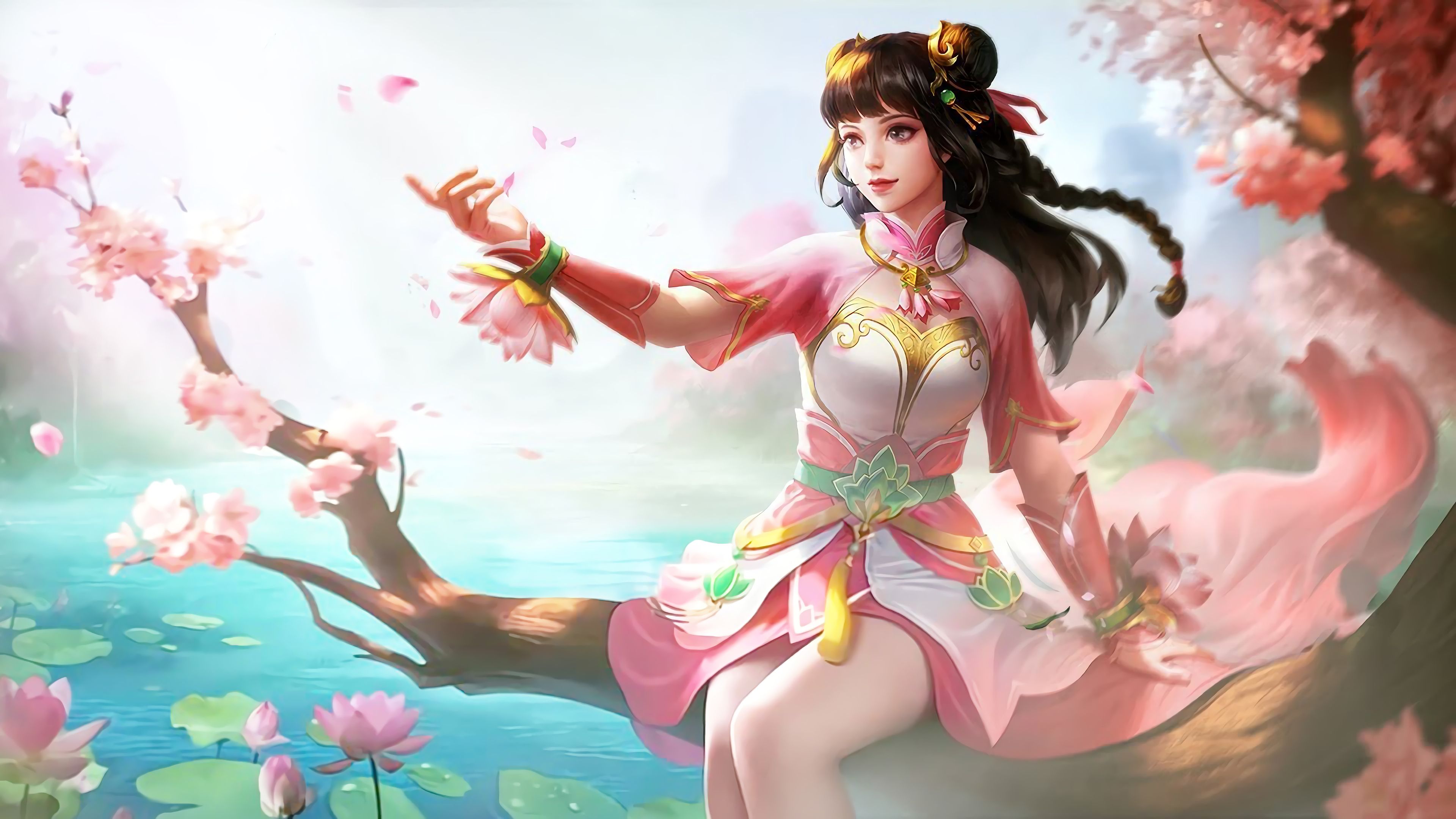 Guinevere, Lotus, Skin, Mobile Legends, 4K wallpaper