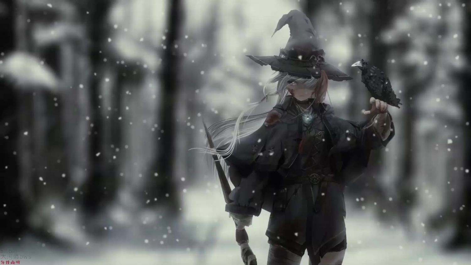 Dark Witch Anime Girl Live Wallpaper